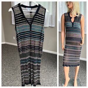 Missoni Striped Multicolor Sleeveless Dress